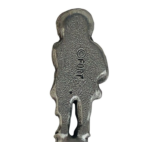 Fort Alaska Souvenir Pewter Spoon Inuit Bear Igloo Sled Dogs Alaskan Collectible - Picture 6 of 11